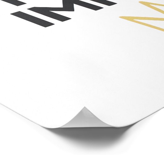 Poster Minimalist Crown "Low Effort High Impact" (Coin)