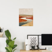 Poster Minimalist Desert River Abstract Wall Art (Bureau à domicile)