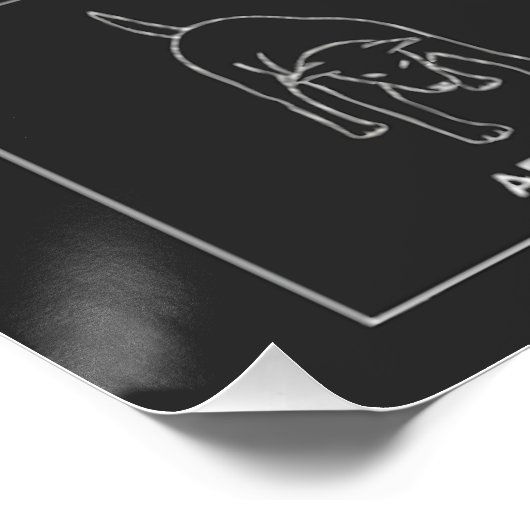 Poster Minimalist Dog Body Language & Behavior Chart (Coin)