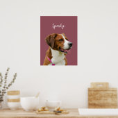 Poster Minimalist Dog Portrait Wall Art (Cuisine)