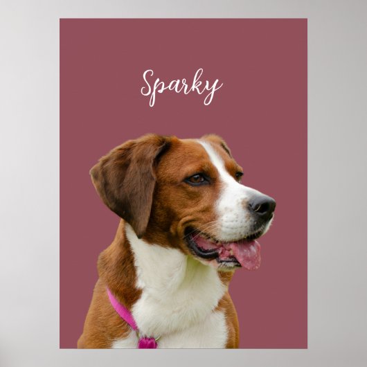 Poster Minimalist Dog Portrait Wall Art (Devant)