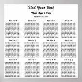 Poster Minimalist Elegant ABC Typography Seating Plan (Devant)