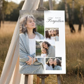 Poster Minimalist Elegant Memorial Tribute Photo Collage