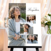 Poster Minimalist Elegant Memorial Tribute Photo Collage