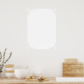 Poster Minimalist Geometric Wedding Seating Chart (Cuisine)
