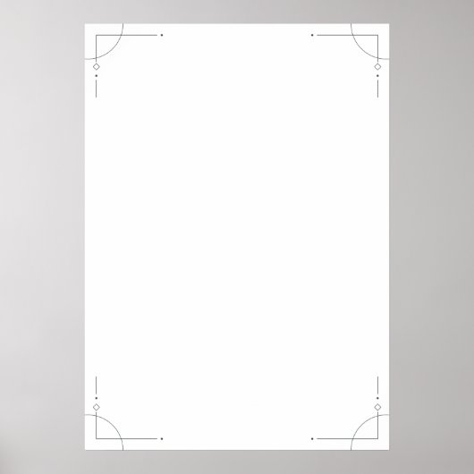 Poster Minimalist Geometric Wedding Seating Chart (Devant)