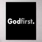 Poster Minimalist God First Simple Christian (Devant)