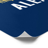 Poster Minimalist Gold Grad Cap Stylish Script Graduation (Coin)