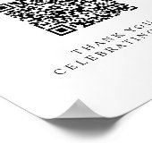 Poster Minimalist Honeymoon Fund Sign with QR Code (Coin)