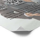 Poster Minimalist Honeymoon Fund w/ Photo & 3 QR Codes (Coin)