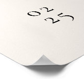 Poster Minimalist Ivory Editorial Wedding Welcome (Coin)