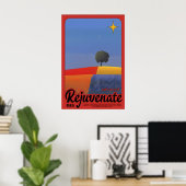 Poster Minimalist Landscape Art Print Inspirational (Bureau à domicile)