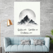 Poster Minimalist Misty Mountain Silhouette Wall Art