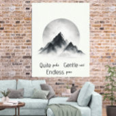 Poster Minimalist Misty Mountain Silhouette Wall Art