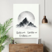 Poster Minimalist Misty Mountain Silhouette Wall Art