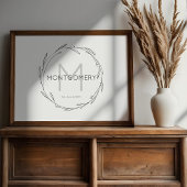 Poster Minimalist Modern Custom Name Sign Wedding Gift