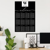Poster Minimalist Monogram | Contemporary Newlywed Weddin (Bureau à domicile)