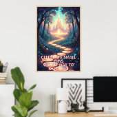 Poster Minimalist Motivational Wall Art Print/Inspiration (Bureau à domicile)