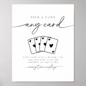 Poster Minimalist Pick A Card Guestbook Sign (Devant)
