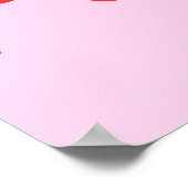 Poster Minimalist Red Abstract Shapes Pink (Coin)