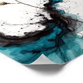 Poster Minimalist Red Poppy Ink Art Print (Coin)