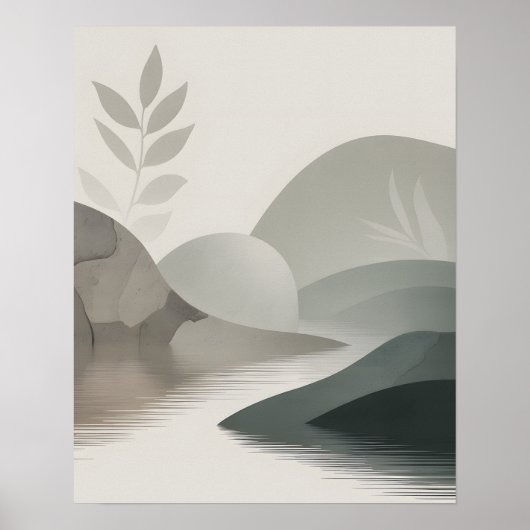 Poster Minimalist River (Devant)
