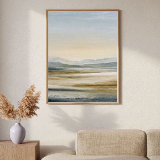 Poster Minimalist Rolling Terrain Abstract Wall Art