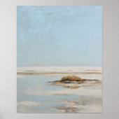 Poster Minimalist Salt Flat Abstract Landscape Art (Devant)