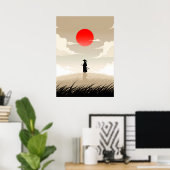 Poster Minimalist Samurai (Bureau à domicile)