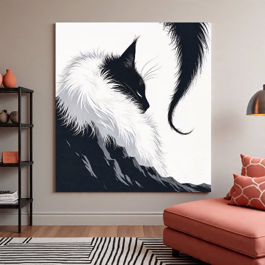 Poster Minimalist Silent Cat