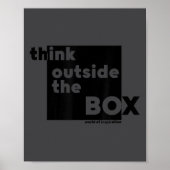 Poster Minimalist Think Outside The Box  (Devant)