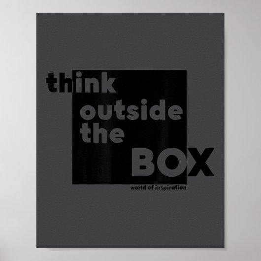 Poster Minimalist Think Outside The Box  (Devant)