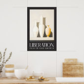 Poster Minimalist Vases Art Print Serenity Still Life (Cuisine)