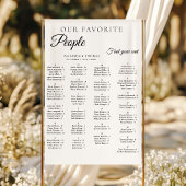 Poster Minimalist Wedding Alphabetical Seating Chart
