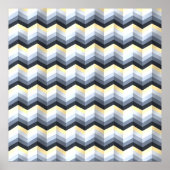 Poster Minimalist Zigzag pattern  (Devant)