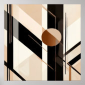 Poster Minimaliste Abstrait Géométrique avec Cercle (Devant)