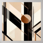 Poster Minimaliste Abstrait Géométrique avec Cercle (Devant)