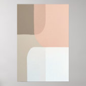 Poster minimaliste Art Abstrait couleur neutre (Devant)