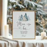 Poster minimaliste bar maman-osa Ours polaire