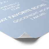 Poster Minimaliste Bleu Poussiéreux Premier Anniversaire  (Coin)