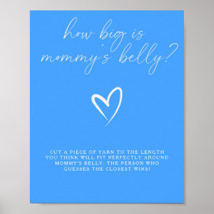 Poster Minimaliste bleu - quelle taille a le ventre de ma