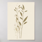 Poster Minimaliste Botanique Boho (Devant)
