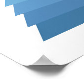Poster minimaliste d'arbre de Noël bleu (Coin)