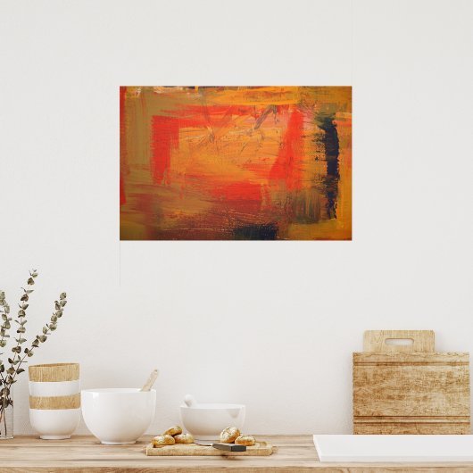 Poster minimaliste d'art Abstrait (Cuisine)