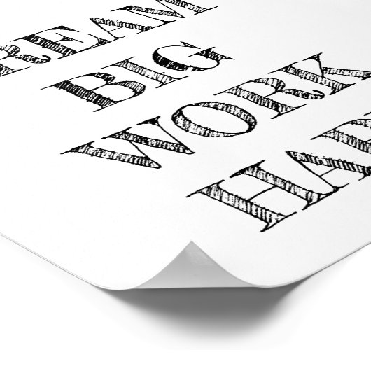 Poster minimaliste de Dream Big Work (Coin)