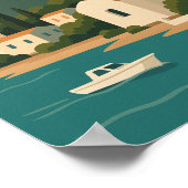 Poster Minimaliste de Méthana Grèce (Coin)