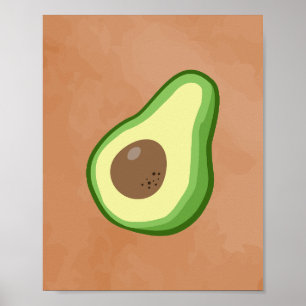 Poster Minimaliste des fruits Avocado