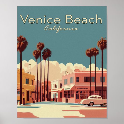 Poster minimaliste du Vintage voyage de Venice Bea (Devant)