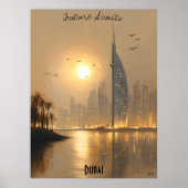Poster minimaliste Dubaï Skyline - Moyen-Orient (Devant)
