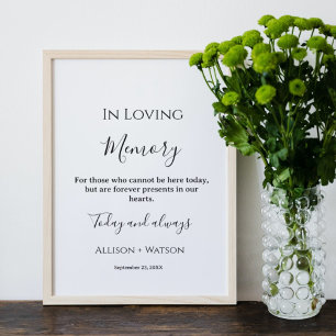 Poster Minimaliste en Loss mémoire signe mariage pour tou